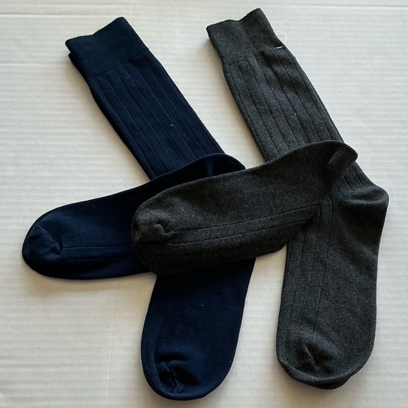 (2) Brooks Brothers Ribbed Crew Socks - Picture 4 of 9